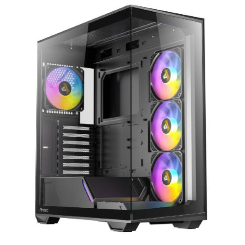 ANTEC C3 BLACK ARGB CASE MIDI TOWER ATX/mATX/ITX 3 VENTOLE ARGB PWM DA 120mm E 1 DA 120mm INCLUSE PANNELLI FRONTALI E LATERALI IN VETRO TEMPERATO SENZA CUCITURE NERO